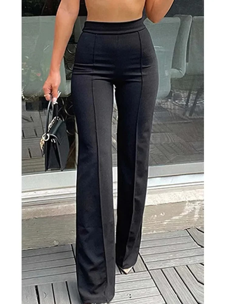 Women’s High Waist Slim Flared Pants